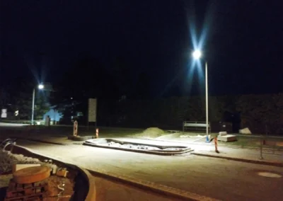 Veřejné LED osvětlení - kruhový objezd, Eurovia - Židlochovice