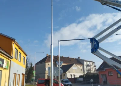 Veřejné LED osvětlení, kruhový objezd, PORR - Ivančice