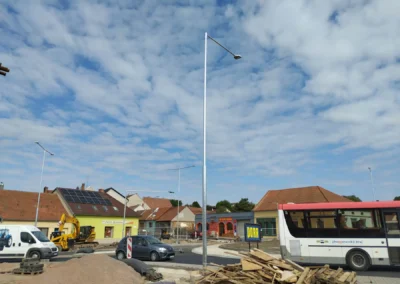 Veřejné LED osvětlení, kruhový objezd, PORR - Ivančice