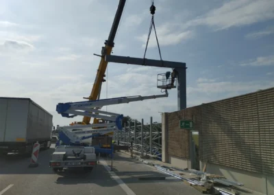 Vysokozdvižná plošina dálnice D2, Strabag - Rakvice, Hustopeče u Brna